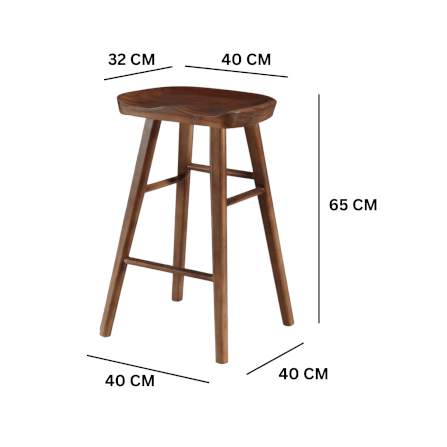 เก้าอี้บาร์ MY DOLLS HOUSE PINE 65 ซม. สีน้ำตาลเข้มเอสเพรสโซ่_1